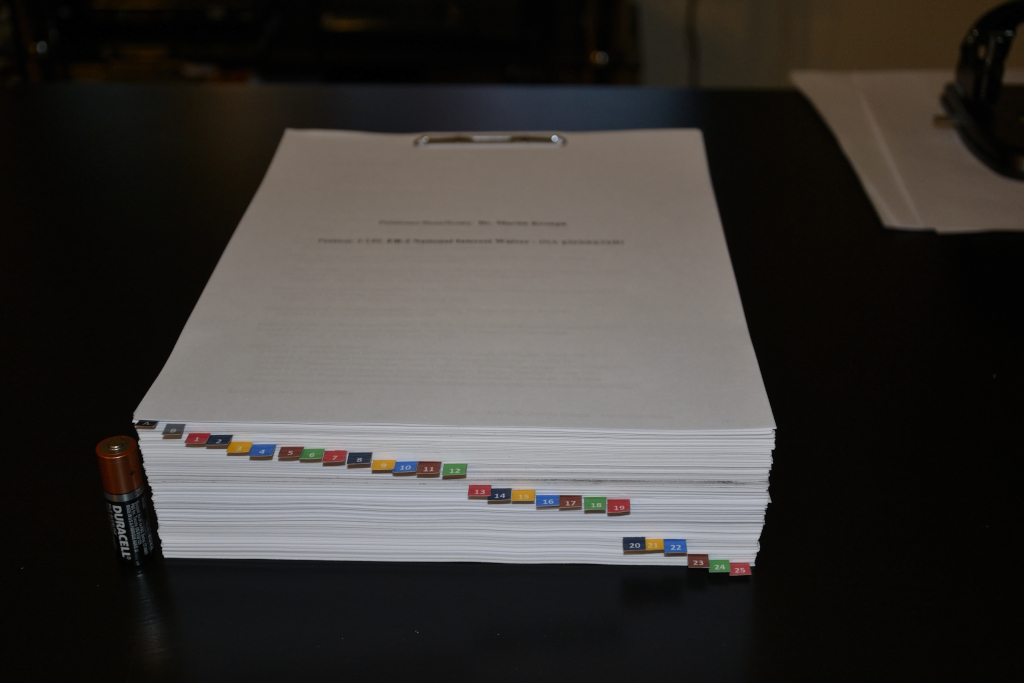 Assembling a DIY petition for I-140: EB2 NIW green card category